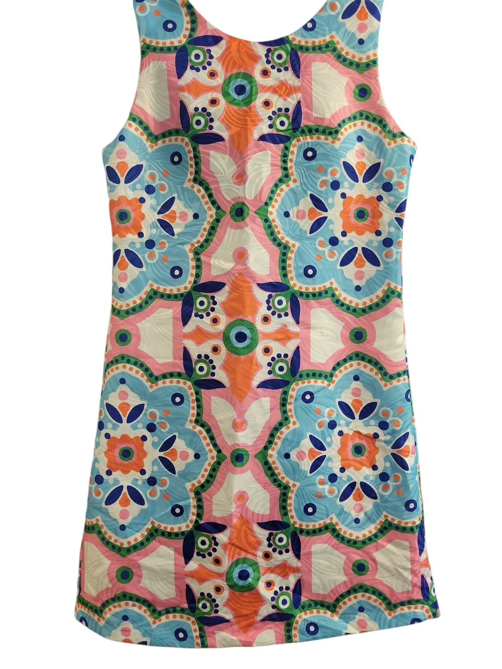 Rare Editions - Girl's Multicolor Sleeveless Geo-Floral Dress